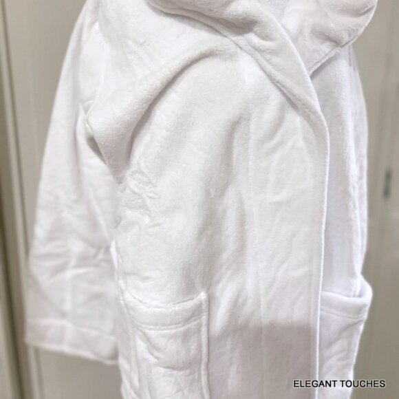 Mary Kay White Spa Bath Robe Womens One Size Plush Terry Belted Pockets Gift - Picture 9 of 11